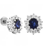 Orecchini Davite & Delucchi Donna in Oro bianco Zaffiro 1.00 Ct BB 007803 ZF - BB 007803 ZF